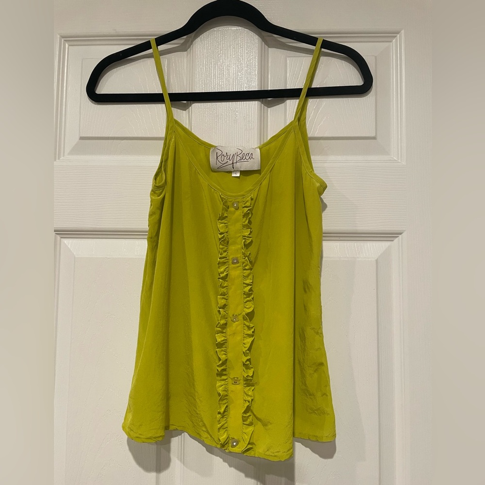Rory Beca Lime Ruffle Camisole